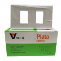 แผงหน้า 2 ช่อง VETO PLATA VTP-7702W 