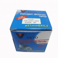 หลอดฮาโลเย่น VETO JCDR38 220V 50W  GX5.3 4200K